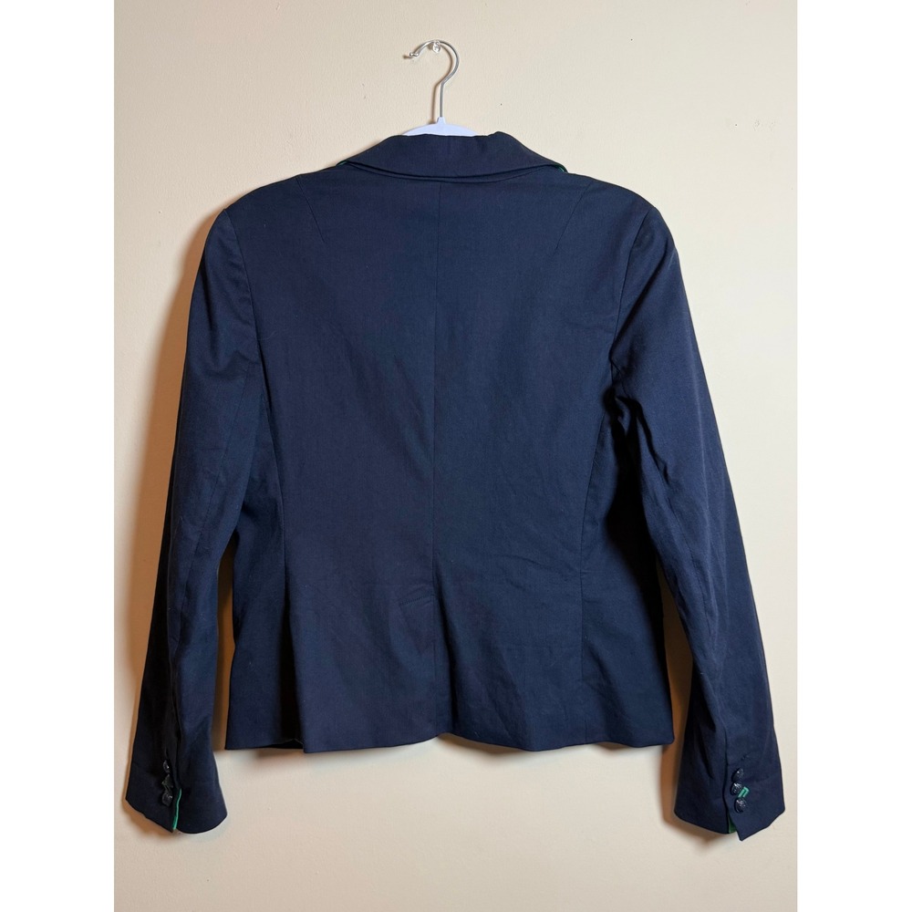 Gap The Academy Blazer Womens Size 8 Navy Blue Two Button Jacket Preppy Academia - Picture 6 of 9